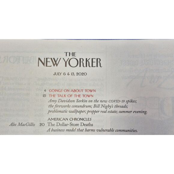The New Yorker Magazine July 6 & 13, 2020 - Picture 4 of 5